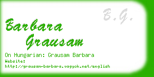barbara grausam business card